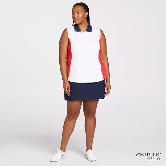 NWT Lady Hagen Women's Back Pleat Sleeveless Golf Polo - Picture 3 of 3